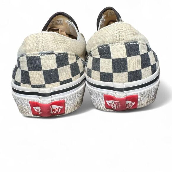 Vans Classic Slip-On Checkerboard Shoes Men’s 6.5 / Women’s 8 Black White Asher - Picture 5 of 8
